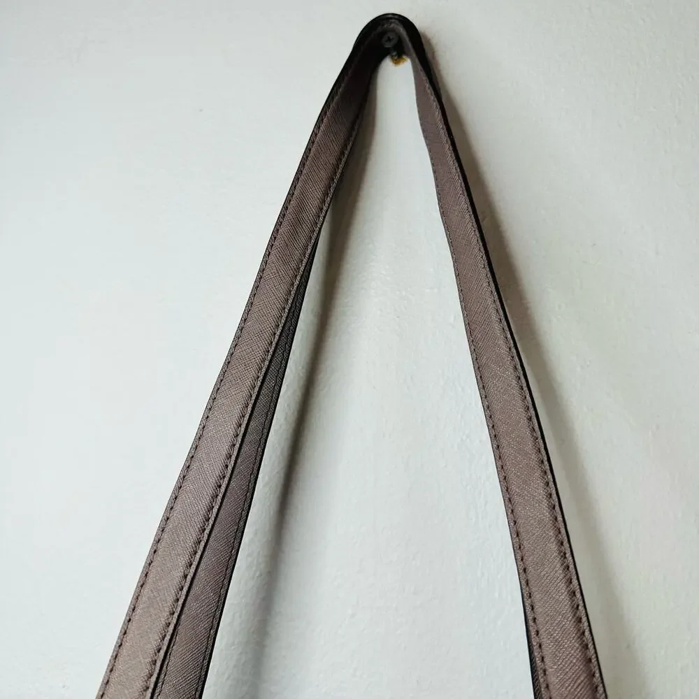 MICHAEL KORS Grey Square Frame Side Front Zip Up Metal Shoulder Straps Hand Bag - Picture 7 of 13